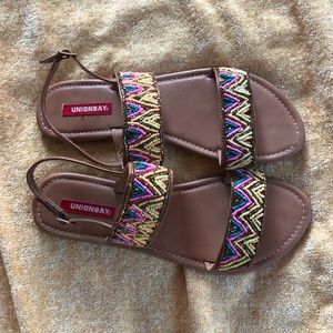 Union Bay beaded sandals NWOT